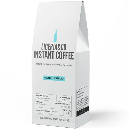 Image of Liceria&Co. French Vanilla Organic Instant Coffee |Premium Imported | Mild Roast |100% Arabica|100g |Rich & Intense Flavour Profile|