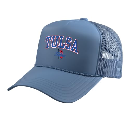 Tulsa Golden Hurricane | Official NCAA Merch | NCAFTUL03 Trucker Hat with Adjustable Mesh Back, Light Blue