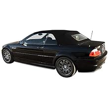 Fits BMW 3-Series E46 2000-2006 Convertible Top & Glass window Canvas Cloth Black