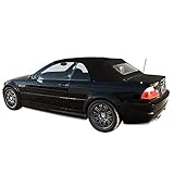 Fits: BMW 3-Series E46 2000-2006 Convertible Top & Glass window Canvas Cloth (Black)