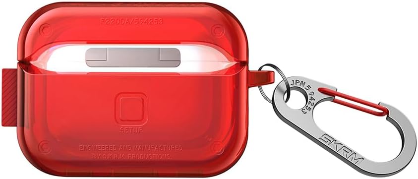 SKRM SKINARMA case Compatible with AIRPODS PRO 2, SAIDO (Red)