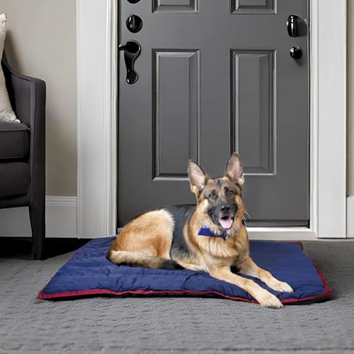 Jeffers Travesseiro confortável para animais de estimação, minúsculo 30,5 x 45,7 cm, azul marinho –