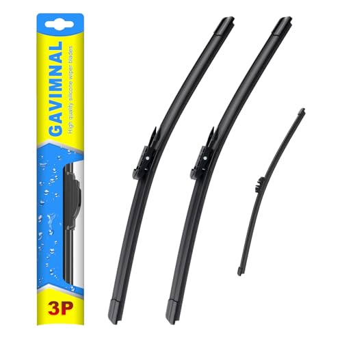 Image of Gavimnal Silicone Wiper Blades Replacement For Ford Explorer 2011-2023 | 26 inch+22 inch Front & 11 inch Rear, All-Weather, Streak-Free, OE-fit, Quiet, Easy One-Click Install