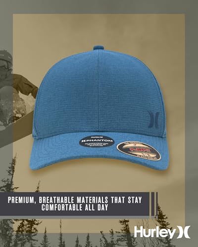 Image of Hurley Men's Baseball Cap - Sweat-Wicking Fitted Baseball Hats for Men (S-XL) | Flexfit Stretchable Sweatband, Sweat-Wicking Fabric and Structured Curved Bill