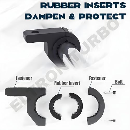 Image of ELTRON TURBO Heavy Duty Fog Lamp Clamp Aluminum Metal Waterproof Clamp Adjustable For Bikes And Cars Fog Light Compatible Sp 125 (Pack Of 2)