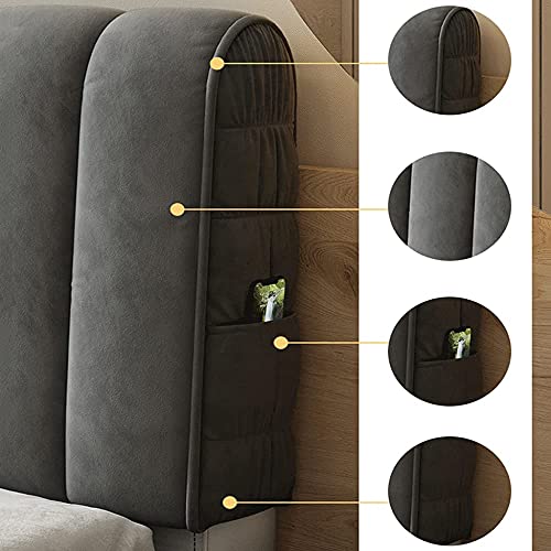Erddcbb Bed Head Cover, Soft Diamond Velvet Cotton Quilted Bed Headboard Slipcover Single Double Wooden Leather Fabric Bed Backrest Protector Headboards Cover Bedroom Decoration,Green-Length:150Cm #TOP1