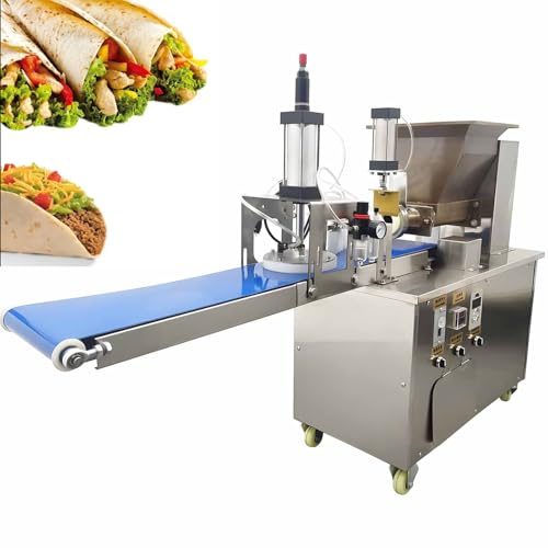 HayWHNKN 7in Automatic Dough Divider & Press Machine - Pizza, Arepa & Pasty Dough Press - 0.12-1.18in Thickness - 110V