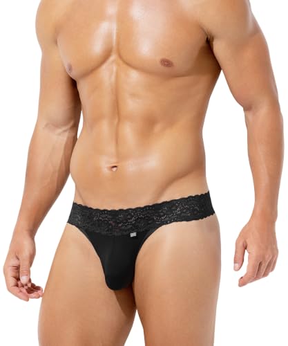 Casey Kevin - Casey Kevin Men's Thong Underwear - Sexy Lace Waistband Low Rise G String - Best Deal on Amazon