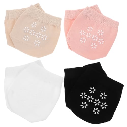 Veemoon 4Pairs Women Invisible Half Socks Breathable High Heel Sock with Non Slip Bottom Comfortable and Moisture Wicking Design for Summer Wear