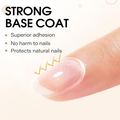 AIMEILI Gel Polish Gel Top and Base Coat Set, 2×15ml Soak Off UV LED Nail Lamp Base Top Coat Manicure Set, Shine Finish Long Lasting - Image 3