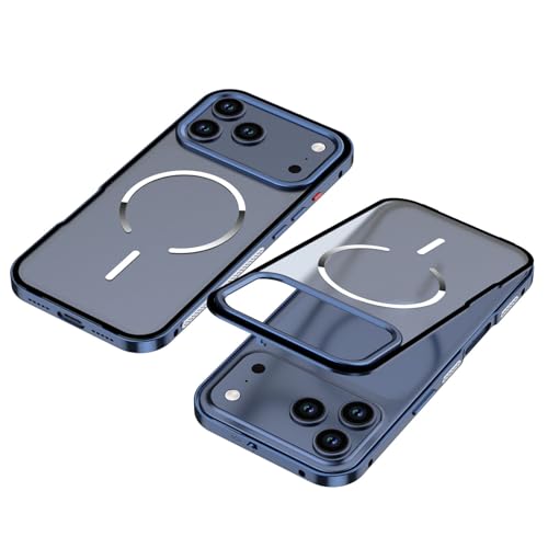 Crystal Coque pour iPhone 17 Pro Max bleu idéale au quotidien pour charger votre mobile sans fil
