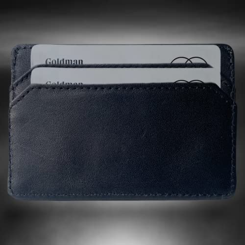 Slim Premium Wallet with AirTag Holder Parent | Made from Genuine Soft Touch Leather | Pocket Minimalist Design | RFID Protected | Perfect for Tracking | Dimensions: 3.9"x2.75"x0.49" (Black)2
