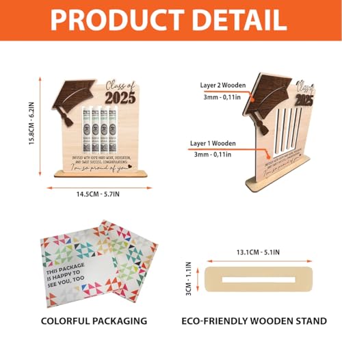 Graduation Money Holder 2025, Graduate Cash Holder, 2025 Money Holders Graduation Gift, Cash Envelope Senior College University Gifts For 2025 Graduates, Class Of 2025 Present (Money Holder Sign)4