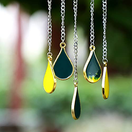 Emvanv Sunflower Wind Chimes, Hanging Stained Glass Sunflower Dripping Pendant Ornaments, Alloy Flower Wind Chimes Art Decorations For Garden Patio Living Room Park Tree Outdoor Decor(Yellow) #TOP6