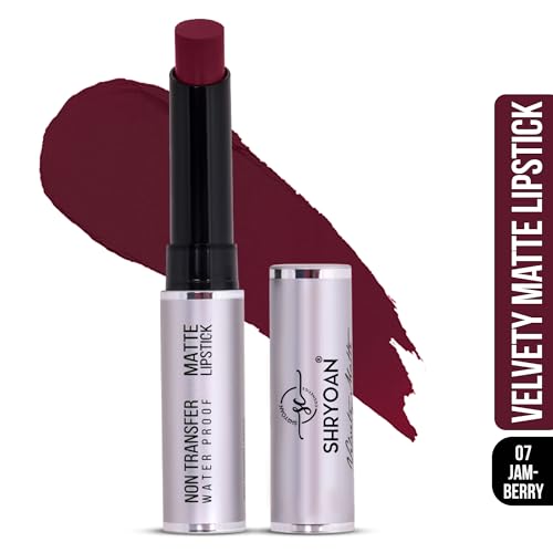 Image of Shryoan Velvety Matte Non-Transfer Lipstick I Long Lasting Stay with Non-Transfer Formula | Smudge & Water Proof (3.5 gm)