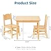 Amazon.com: OOOK Solid Wooden Toddler Table and Chair Set, Stable and ...