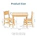 OOOK Solid Wooden Toddler Table and Chair Set, Stable and Sturdy, Easy to Clean Material, Kids Table and Chairs for Livingroom, Daycare, Classroom, Playroom