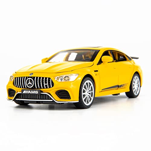 TGRCM-CZ 1/32 Diecast Car Benz AMG GT63 Model Car Pull Back with Sound and Light Toy Car for Boys Girls Adult Gift(Yellow)