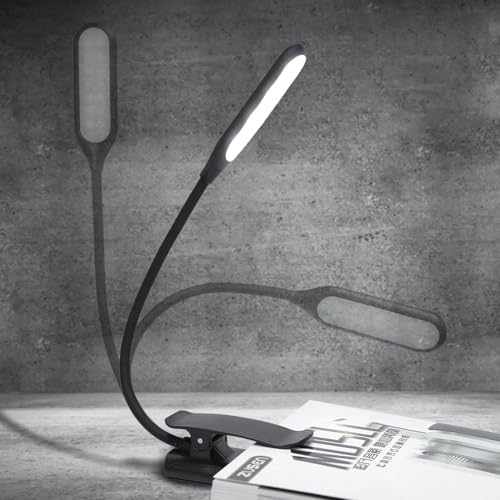 Droquimur 1ud | Luz para libro | Lámpara de lectura para libro | LED portatil con clip | Luz...