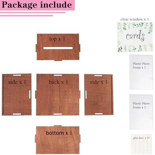 Boîte à cartes de mariage en bois APLUSWER pour décorer vos tables de réception