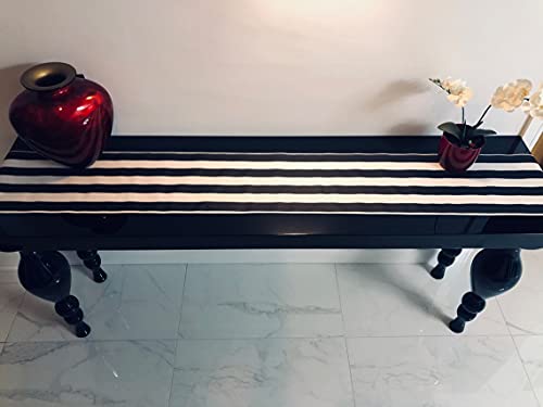 Chemin de table en téflon de qualité supérieure motif rayé chic - 4