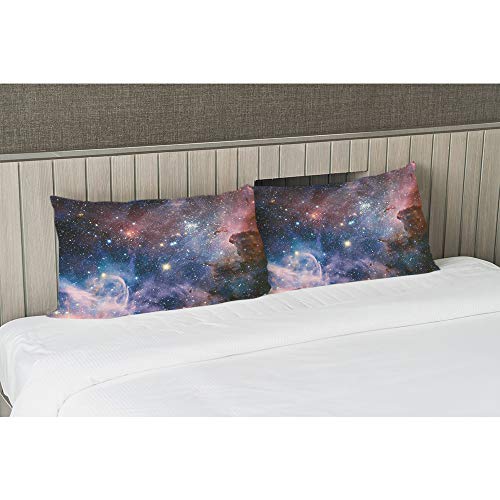 Ekobla Throw Pillow Cover Starry Sky Galaxy Theme Stars Series Outer Space Universe Magical Art Clouds Astronomy Decor Lumbar Pillow Case Cushion For Sofa Couch Bed Standard Queen Size 20X30 Inch #TOP3