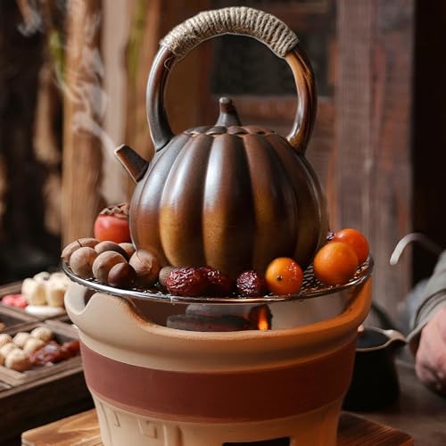 Théière en céramique au design citrouille, bouilloire d'exception - 8