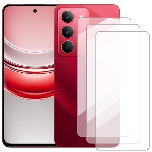 Damolong(�_�������O) �X�N���[���v���e�N�^�[ Realme 14x 5G (6.67�C���`) �Ή� [3���p�b�N] �K���X�X�N���[���v���e�N�^�[ Realme V60 Pro 5G�Ή� �����K���X�ی�t�B����