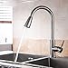 304 Stainless Steel Single Handle Single Hole Pull Sprayer Kitchen Sink Faucet Brushed Nickel Mixer Faucets