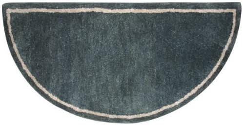 WOODFIELD Woodfield Green W/border Contemporary Half-round Rug, Wool, 22" X 44" 61148
