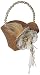 Lillian Rose Burlap and Lace Flower Basket, 7.5-Inch