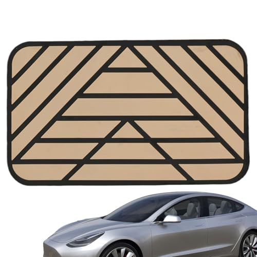 Kit de parche de alfombrilla para suelo de coche – Reposapiés de reposapiés, olla de descanso de cacerola de PVC talón del talón para coche, herramienta de costura incluida para una fácil instalación