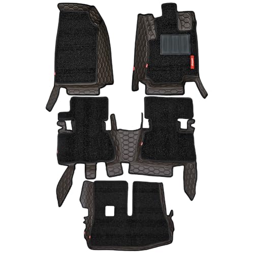 Image of Elegant Toyota Innova Hycross Automatic Custom Fit 7D Car Floor /Foot /Mat (Star Tan and Black)