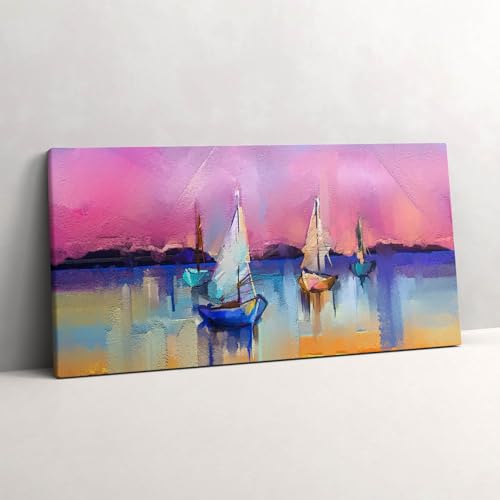 Peinture sur toile art mural paysage marin 100x50cm tableau photo décoration maison