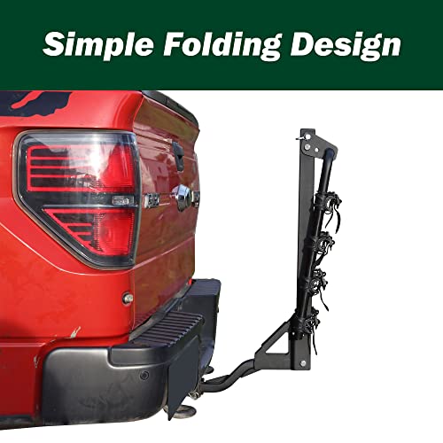 Image of Young 4 Bike Rack - Bicycle Racks Mount Carrier for Cars, SUV and Minivans with 2 inch or 1-1 /4 inch Hitch Receiver, Easy Assembly and Safe Locking