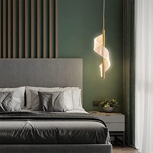 Petit luminaire suspendu LED acrylique pour remplacer les lampes de chevet encombrantes