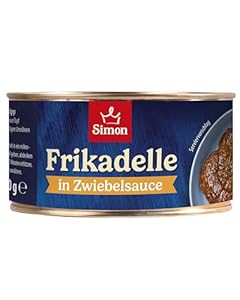 SIMON Frikadelle in Zwiebelsauce 300 g I Zarter Schweinehackbraten in delikater Sauce I Fertiggericht in recyclebarer Konserve I Authentische Hausmannskost