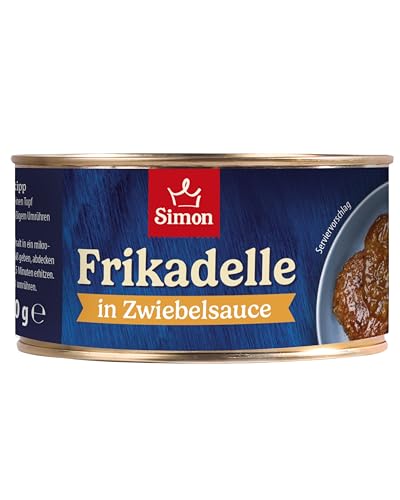 SIMON Frikadelle in Zwiebelsauce 300 g I Zarter Schweinehackbraten in delikater Sauce I Fertiggericht in recyclebarer Konserve I Authentische Hausmannskost