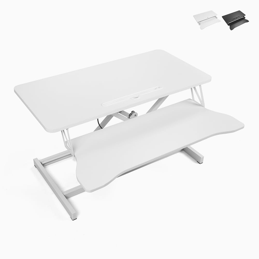 Supporto regolabile in altezza rialzo per monitor PC da scrivania Jallo+ - Bianco