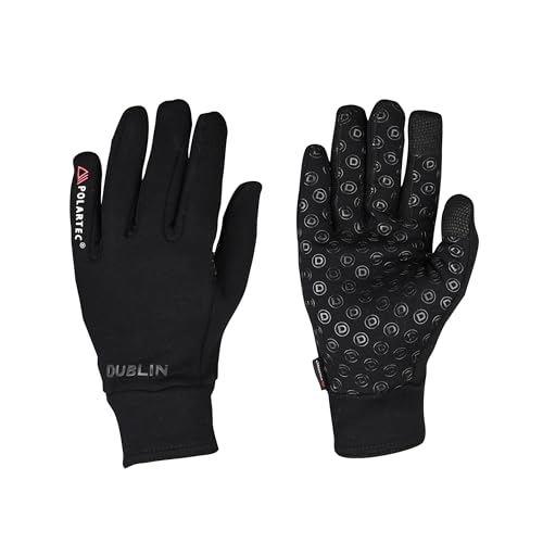 Dublin Polartec Fleece Riding Gloves, Black, Large/8