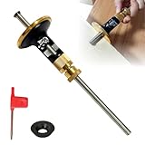 【安心の替刃付き】ケガキゲージ 高精度0.2mm スクライビングゲージ 微調整ダイヤル スケール付 木工・金属・DIY対応 真鍮 アルミ製