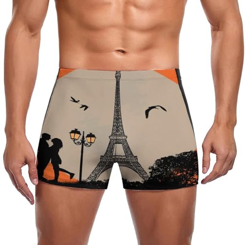 Short de bain homme Tour Eiffel anti-irritation confortable