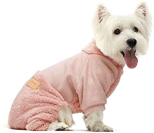 Fitwarm Turtleneck Knitted Dog Clothes Winter Outfits Pet Jumpsuits Cat Sweaters Pink Small #TOP2