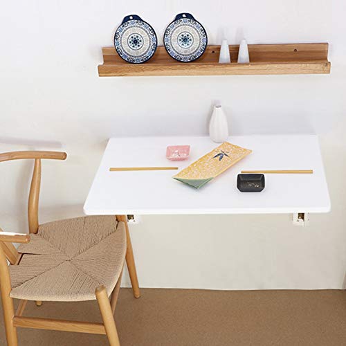 Table pliante à abattant murale blanche pour désencombrer une pièce