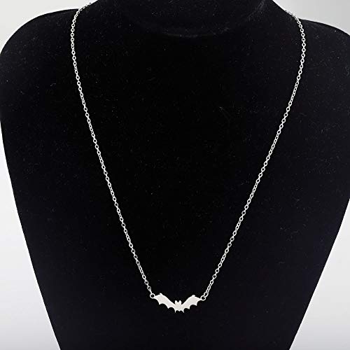 KUIYAI Tiny Bat Charm Necklace Bat Pendant Necklace Vampire Jewelry Halloween Necklace4