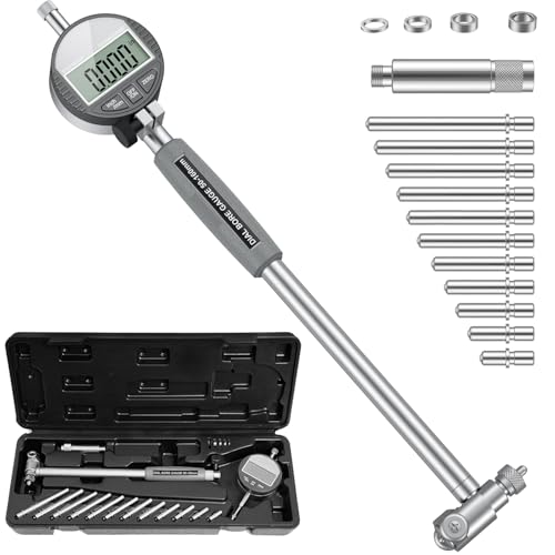 Image of HDLNKAK Digital Dial Indicator Bore Gauges (2 inch-6 inch /0.0005 inch), Engine Cylinder Measurement with Carbide anvils, with LCD Digital Dial Indicator - Grey