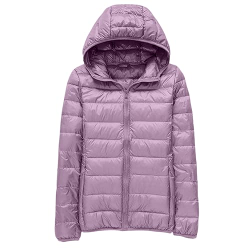 Chaquetas acolchadas para mujer, chaquetas de invierno para mujer, talla grande, chaqueta acolchada clásica con bolsillos, ropa exterior acolchada de color sólido, abrigo ligero y plegable de gran