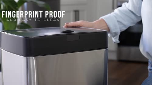 SIMPLI-MAGIC Sensor Trash Can Automatic Touchless Kitchen Garbage Bin, Stainless Steel, 13 Gallon