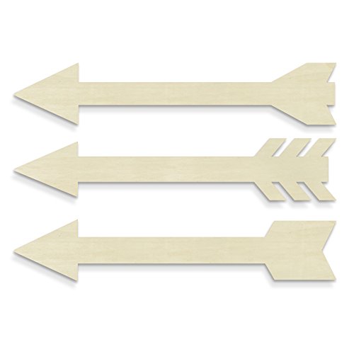 UNFINISHEDWOODCO 300027 Arrows (Set of 3), Unfinished/Natural
