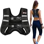 Weighted Vest,12lbs Weight Vest with Reflective Stripe, Body Weight Vests Adjustable for Men, Women Workout, Strength Training, Running, Walking, Jogging